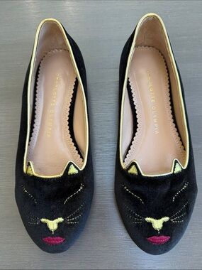 Charlotte Olympia Kitty Ballerina Flats Size 37